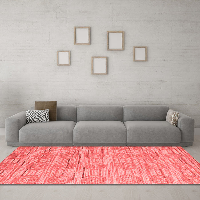 Modern Red Washable Rugs
