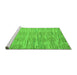 Sideview of Machine Washable Abstract Green Modern Area Rugs, wshabs5144grn