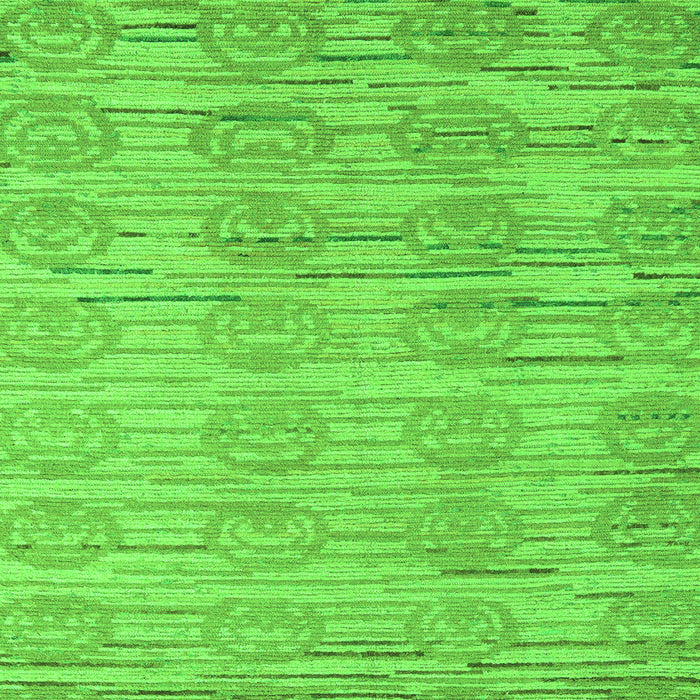 Square Abstract Green Modern Rug, abs5144grn