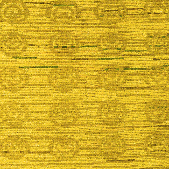 Machine Washable Abstract Yellow Modern Rug, wshabs5144yw