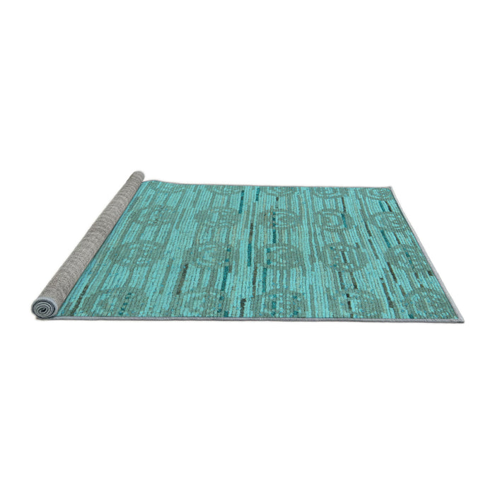 Sideview of Machine Washable Abstract Light Blue Modern Rug, wshabs5144lblu
