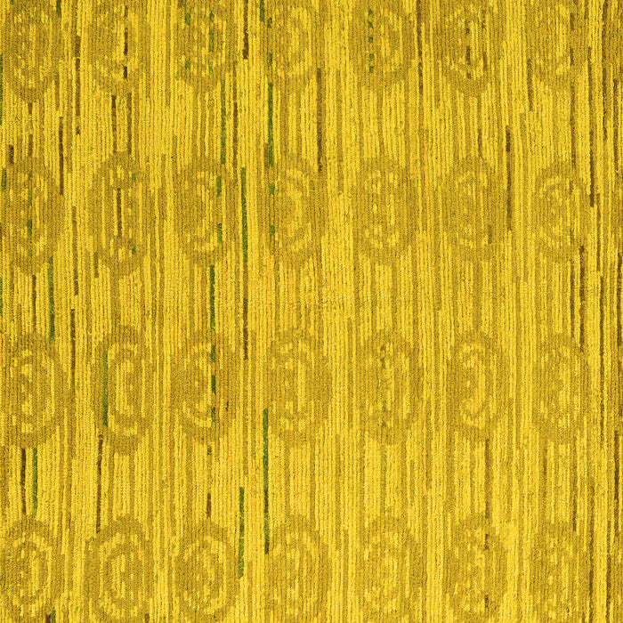 Square Machine Washable Abstract Yellow Modern Rug, wshabs5144yw