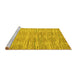 Sideview of Machine Washable Abstract Yellow Modern Rug, wshabs5144yw