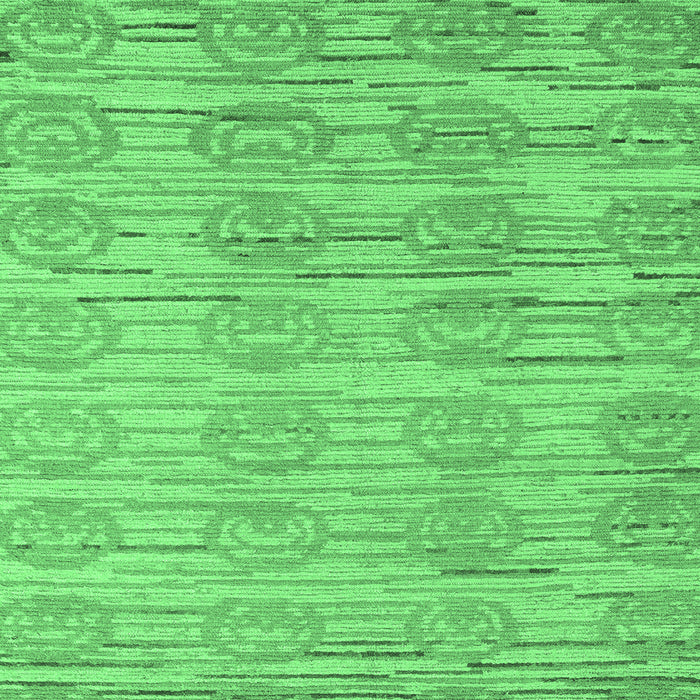 Square Abstract Emerald Green Modern Rug, abs5144emgrn