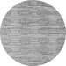 Round Machine Washable Abstract Gray Modern Rug, wshabs5144gry