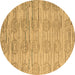 Round Abstract Brown Modern Rug, abs5144brn