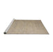 Sideview of Machine Washable Abstract Brown Rug, wshabs5145