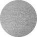 Round Solid Gray Modern Rug, abs5145gry