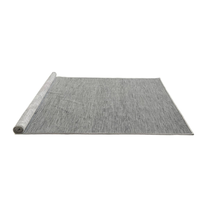 Sideview of Machine Washable Solid Gray Modern Rug, wshabs5145gry