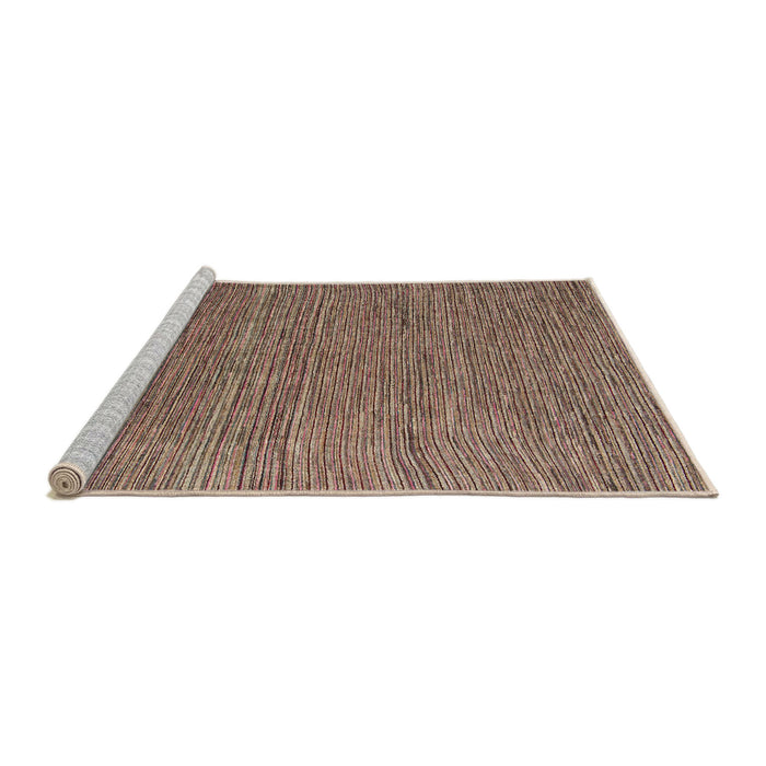 Sideview of Machine Washable Abstract Red Brown Rug, wshabs5146