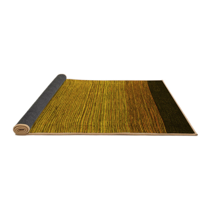 Sideview of Abstract Yellow Modern Rug, abs5146yw
