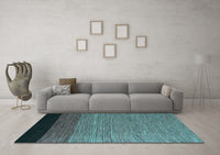 Machine Washable Abstract Light Blue Modern Rug, wshabs5146lblu