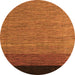 Round Abstract Orange Modern Rug, abs5146org