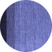 Round Machine Washable Abstract Blue Modern Rug, wshabs5146blu