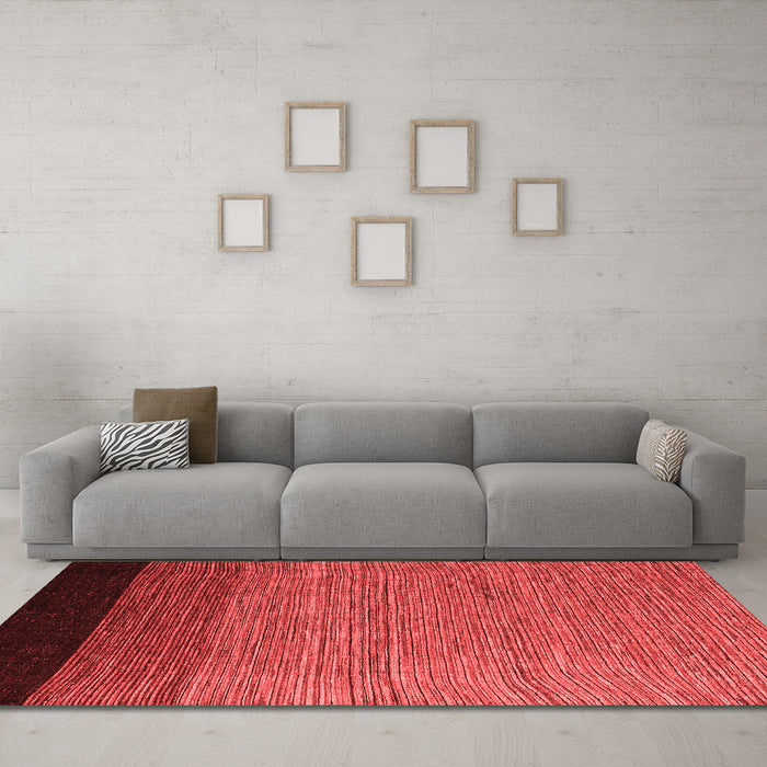 Modern Red Washable Rugs