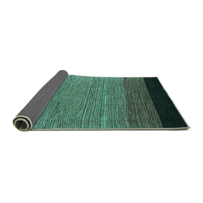 Sideview of Abstract Turquoise Modern Rug, abs5146turq