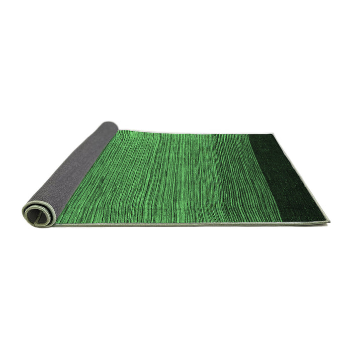 Sideview of Abstract Emerald Green Modern Rug, abs5146emgrn
