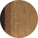 Round Abstract Brown Modern Rug, abs5146brn