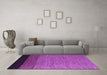 Machine Washable Abstract Purple Modern Area Rugs in a Living Room, wshabs5146pur