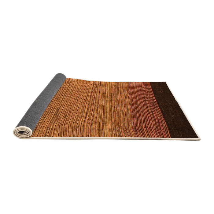 Sideview of Abstract Orange Modern Rug, abs5146org