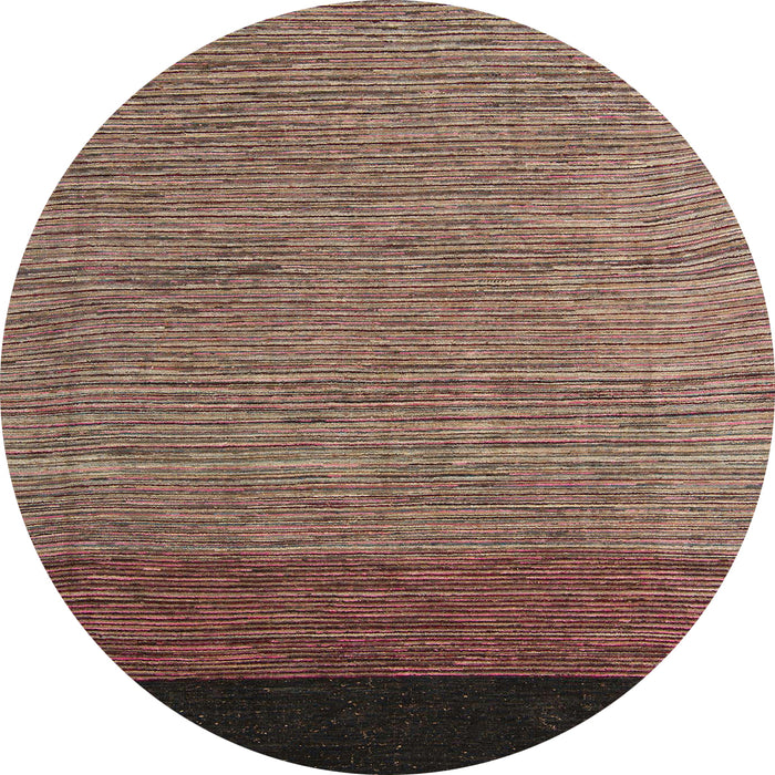 Round Machine Washable Abstract Red Brown Rug, wshabs5146