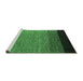 Sideview of Machine Washable Abstract Emerald Green Modern Area Rugs, wshabs5146emgrn