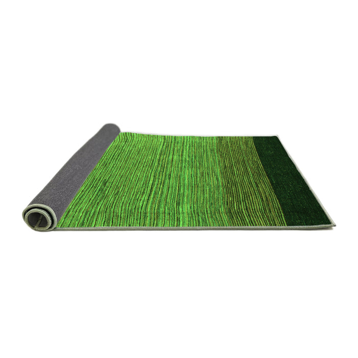 Sideview of Abstract Green Modern Rug, abs5146grn
