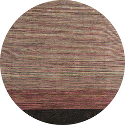 Round Abstract Red Brown Modern Rug, abs5146