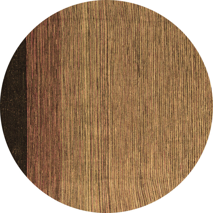 Round Machine Washable Abstract Brown Modern Rug, wshabs5146brn