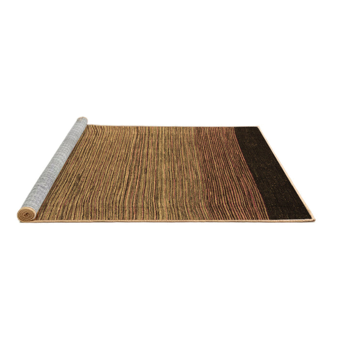 Sideview of Machine Washable Abstract Brown Modern Rug, wshabs5146brn