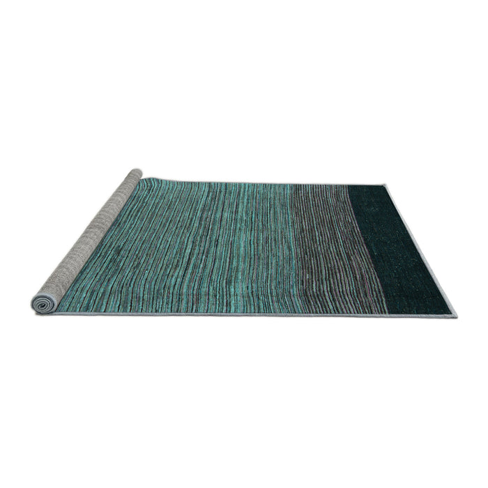 Sideview of Machine Washable Abstract Light Blue Modern Rug, wshabs5146lblu