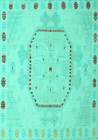 Abstract Turquoise Modern Rug, abs5147turq