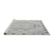 Sideview of Machine Washable Abstract Gray Modern Rug, wshabs5147gry