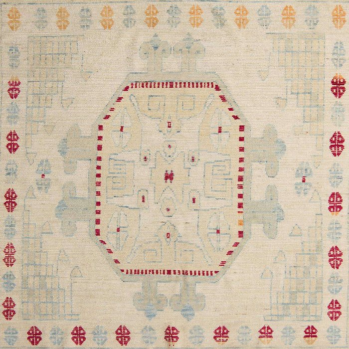 Square Abstract Brown Modern Rug, abs5147