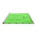 Sideview of Machine Washable Abstract Green Modern Area Rugs, wshabs5147grn