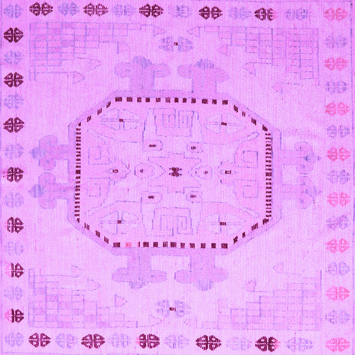 Square Machine Washable Abstract Purple Modern Area Rugs, wshabs5147pur