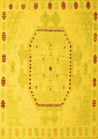 Abstract Yellow Modern Rug, abs5147yw