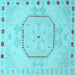 Square Machine Washable Abstract Light Blue Modern Rug, wshabs5147lblu