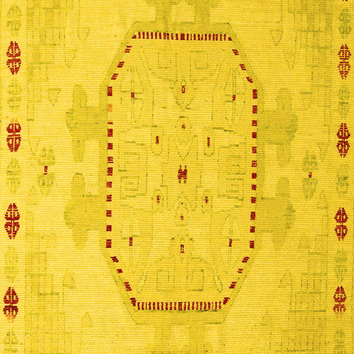 Machine Washable Abstract Yellow Modern Rug, wshabs5147yw