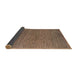 Sideview of Abstract Dark Sienna Brown Modern Rug, abs5148