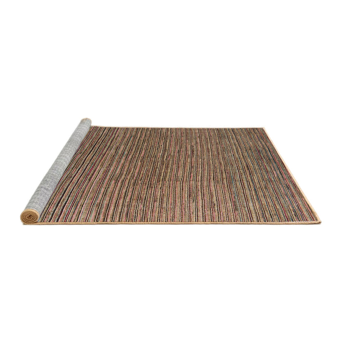 Sideview of Machine Washable Abstract Dark Sienna Brown Rug, wshabs5148