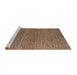 Sideview of Machine Washable Abstract Dark Sienna Brown Rug, wshabs5148