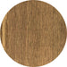 Round Abstract Brown Modern Rug, abs5148brn