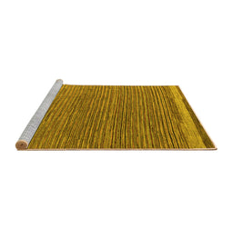 Sideview of Machine Washable Abstract Yellow Modern Rug, wshabs5148yw