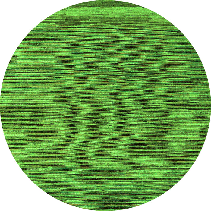 Round Abstract Green Modern Rug, abs5148grn
