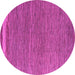 Round Machine Washable Abstract Pink Modern Rug, wshabs5148pnk