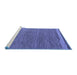 Sideview of Machine Washable Abstract Blue Modern Rug, wshabs5148blu