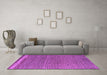 Machine Washable Abstract Purple Modern Area Rugs in a Living Room, wshabs5148pur