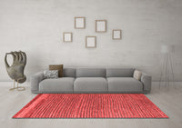 Machine Washable Abstract Red Modern Rug, wshabs5148red