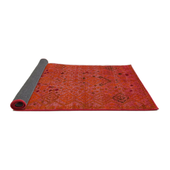 Sideview of Abstract Red Modern Rug, abs5149